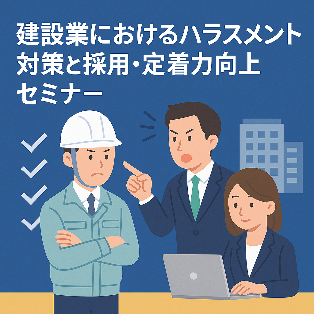 建設業におけるハラスメント対策と採用・定着力向上セミナー