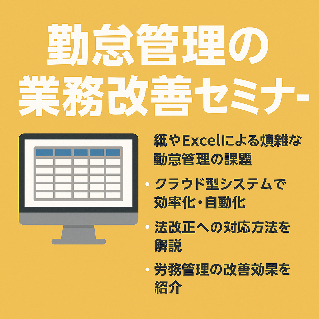 勤怠管理の業務改善セミナー