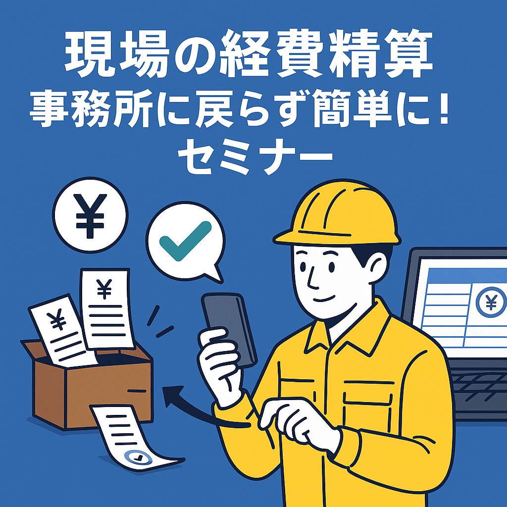 現場の経費精算　事務所に戻らず簡単に！セミナー