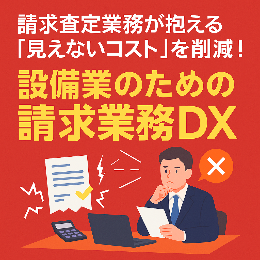 請求査定業務が抱える『見えないコスト』を削減！設備業のための請求業務DX